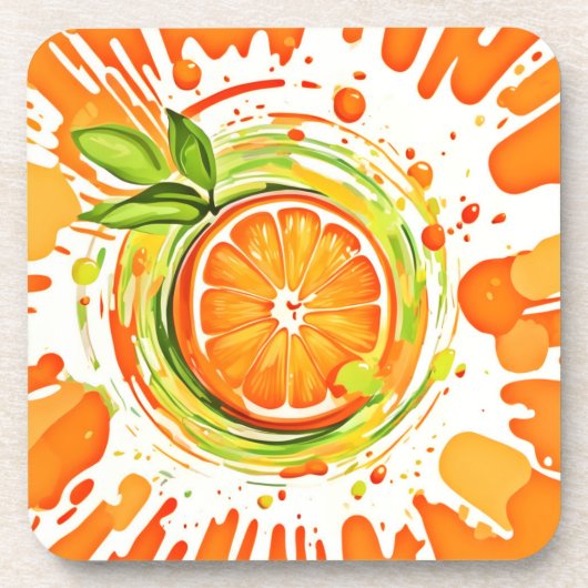Citrus Splash of Joy Bier Onderzetter (Voorkant)
