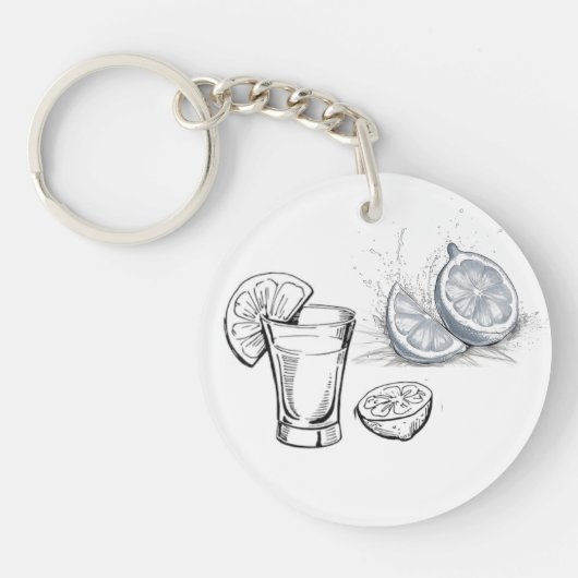 Citrus Splash Sleutelhanger – Fresh Lemon Juice De (Voorkant)