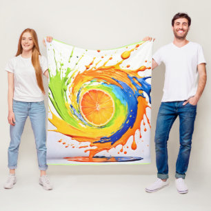 Citrus Splash van kleurontwerp Fleece Deken
