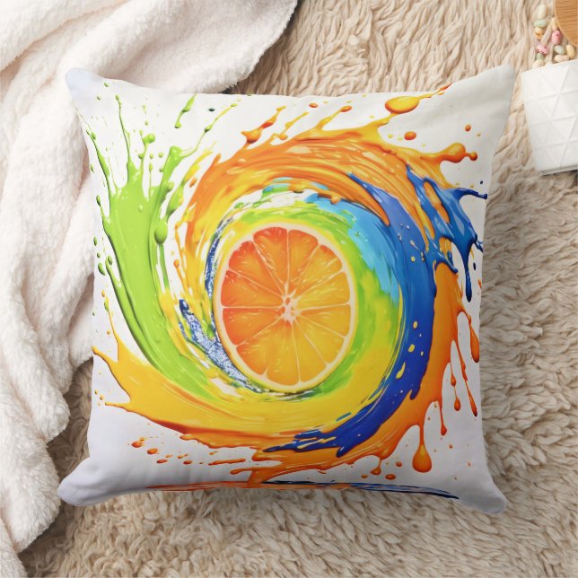 Citrus Splash van kleurontwerp Kussen (Deken)