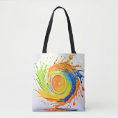 Citrus Splash van kleurontwerp Tote Bag (Voorkant)