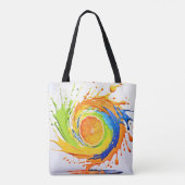 Citrus Splash van kleurontwerp Tote Bag (Achterkant)