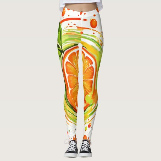 Citrus Splash van Vreugde Leggings (Voorkant)