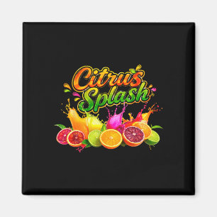 Citrus splash zomer vakantie fruit grafisch magneet