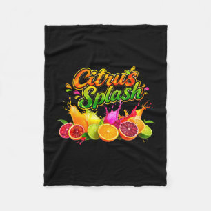 Citrus splash zomervakantie fruit afbeelding fleece deken