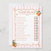 Citrus Spritz Pink Stripes He said She said Card Kaart (Voorkant)