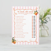 Citrus Spritz Pink Stripes He said She said Card Kaart (Staand voorkant)