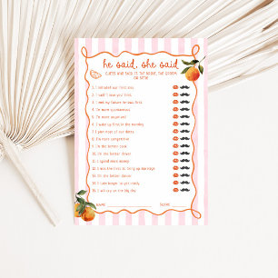 Citrus Spritz Roze Strepen Hij zei Zij zei Kaart