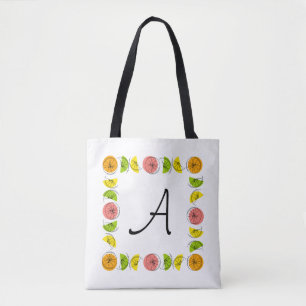 Citrus Square Monogram tweezijdig over heel tas