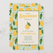 Citrus Squeeze Summer Birthday Uitnodigen Kaart (Voorkant / Achterkant)