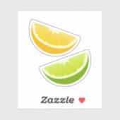 Citrus Sticker met citroen en Limoen plakjes (Vel)