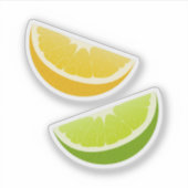 Citrus Sticker met citroen en Limoen plakjes (Voorkant)