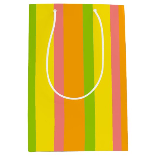 Citrus Stripe Classic cadeautaszak medium Cadeauzakje (Voorkant)