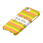 Citrus Stripe Classic Name iPhone case (Onderkant)