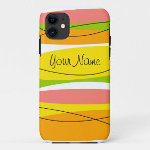 Citrus Stripe 'Naam' iPhone hoesje