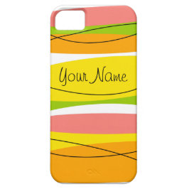 Citrus Stripe 'Naam' iPhone hoesje