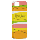 Citrus Stripe 'Naam' iPhone hoesje (Back/Rechts)