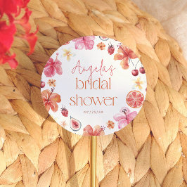 Citrus Summer Bruiloftsfeest Ronde Sticker