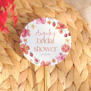 Citrus Summer Bruiloftsfeest Ronde Sticker