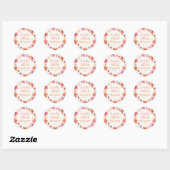 Citrus Summer Bruiloftsfeest Ronde Sticker (Vel)