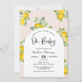 Citrus Summer Lemon Theme Baby shower Kaart (Voorkant)