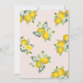Citrus Summer Lemon Theme Baby shower Kaart (Achterkant)
