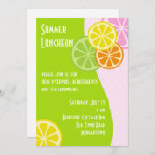 Citrus Summer Luncheon Kaart (Voorkant / Achterkant)