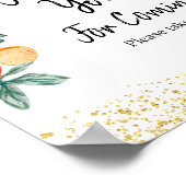Citrus Summer Oranje Bedankt voor je komst Poster (Hoek)