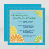 Citrus Summer Party Kaart (Voorkant / Achterkant)