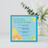 Citrus Summer Party Kaart (Staand voorkant)