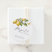 Citrus Summer Waterverf Baby shower Pop it Bedankjes Labels (In situ)