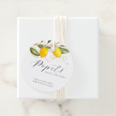 Citrus Summer Waterverf Baby shower Pop it Bedankjes Labels (In situ)