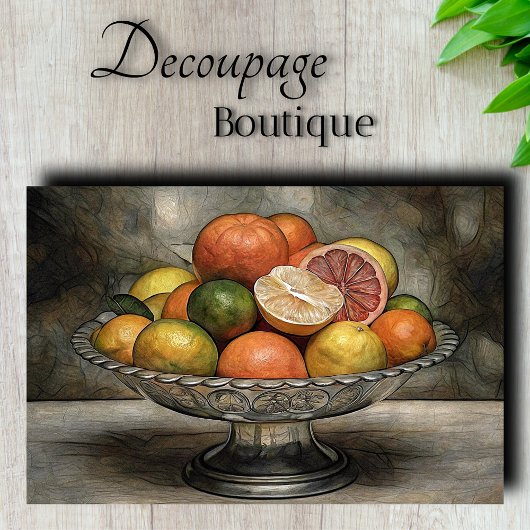 Citrus Symphony Decoupage Tissuepapier