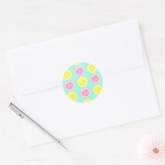 Citrus Symphony Ronde Sticker (Envelop)