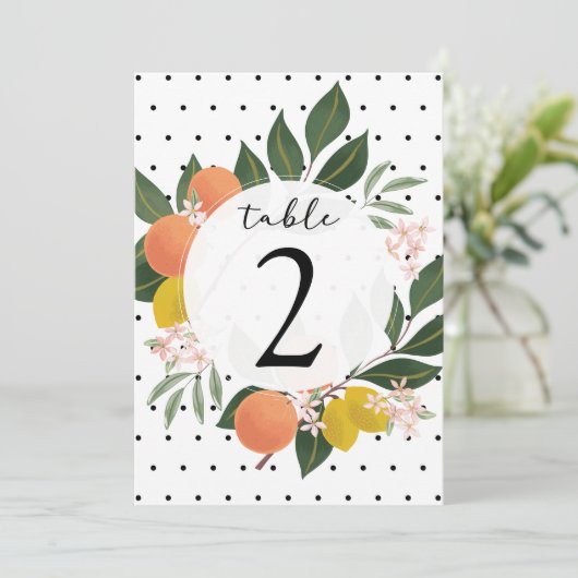 Citrus Tafelnummer (Staand voorkant)
