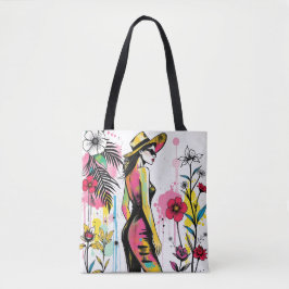 Citrus Teal Street Art Gallery illustratie 🌟  Tote Bag