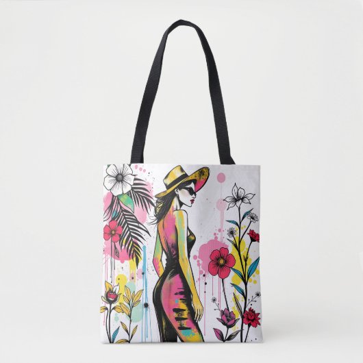 Citrus Teal Street Art Gallery illustration 🌟  Tote Bag (Voorkant)
