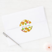 Citrus Tekst sticker rond (Envelop)