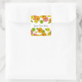 Citrus Tekst sticker vierkant (Tas)