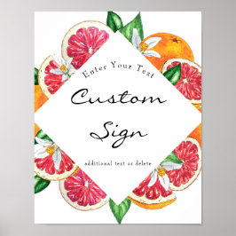 Citrus | Tekstbord op maat Poster