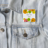 Citrus Text-toets, vierkant Vierkante Button 5,1 Cm (In situ)