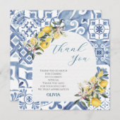 Citrus thema baby shower bedankkaart (Voorkant / Achterkant)