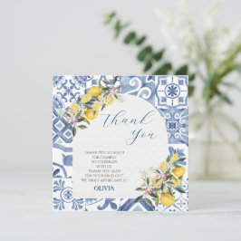 Citrus thema baby shower bedankkaart