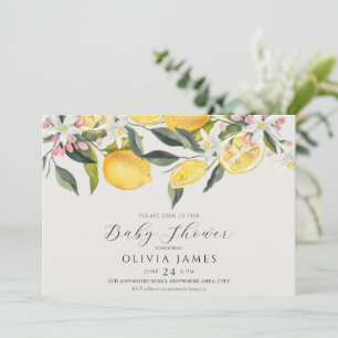 Citrus thema baby shower kaart