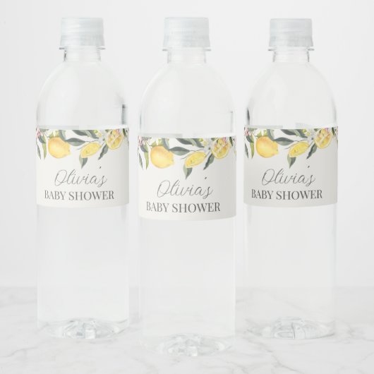 Citrus thema baby shower waterfles etiket (Flessen)