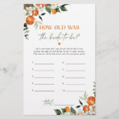 Citrus thema Hoe oud was de bruid om te spelen (Voorkant)