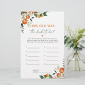 Citrus thema Hoe oud was de bruid om te spelen (Staand voorkant)