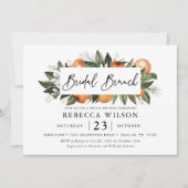 Citrus thema rustieke bruids brunch uitnodiging (Voorkant)