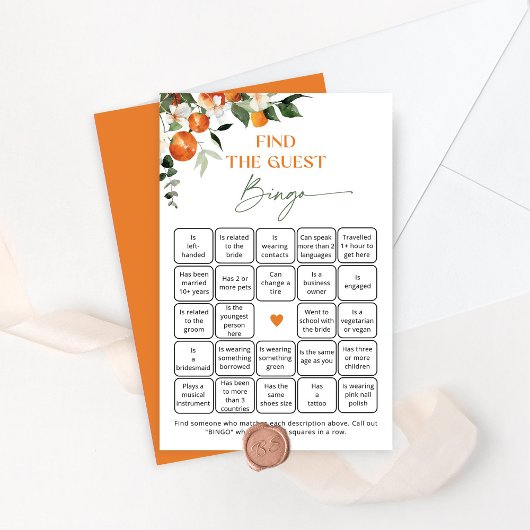 Citrus thema sinaasappels Vind het gast bingogame