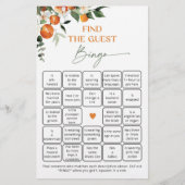 Citrus thema sinaasappels Vind het gast bingogame (Voorkant)